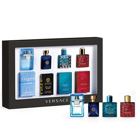 versace mini cologne gift set men's|Versace man eau fraiche set.